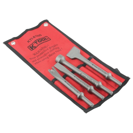 K-Tool International Pneumatic Bit Set in a Pouch, 4 pcs. KTI-81900